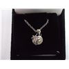 Image 3 : Sterling Silver Chain with a Diamond Chip set in a Snail Pendant