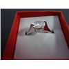 Image 4 : Sterling Silver Clear Stone Ring-Size 8.5
