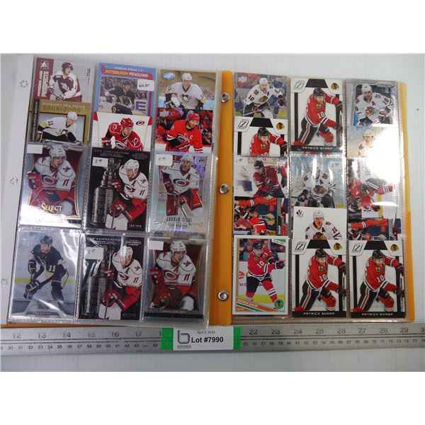 (2) Folders of Cards-Jordan Staal and Patrick Sharp (11 sheets in total)