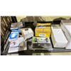 Image 2 : SHELF OF ASSORTED ITEMS INCLUDING; PHONES, DOOR HANDLES, CEILING LIGHT & MORE