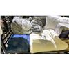 Image 2 : SHELF OF ASSORTED BLANKETS & PILLOWS