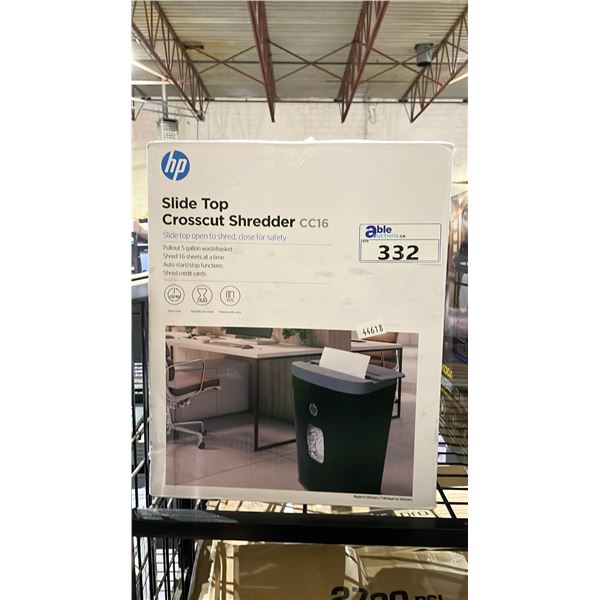 HP SLIDE TOP CROSSCUT SHREDDER