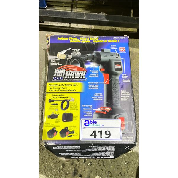 AIRHAWK MAX AUTOMATIC CORDLESS TIRE INFLATOR