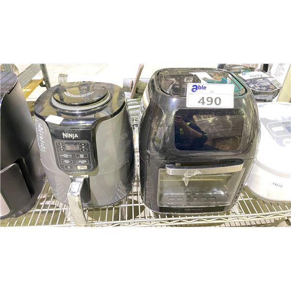 CHEFMAN AIR FRYER (HANDLE BROKEN, CLEANING REQUIRED) & NINJA AIR FRYER (CLEANING REQUIRED)