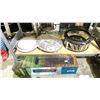 Image 1 : SHELF OF ASSORTED LIGHTING INCLUDING; CEILING LIGHTS, SOLAR PATHWAY BOLLARD LIGHTS & MORE
