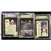 Image 2 : LOT OF 4 ASSORTED KSA GRADED HOCKEY CARDS INCLUDING; ALEX NEWHOOK, ROBERTO LUONGO, TEEMU SELANNE &