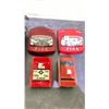 Image 2 : LOT OF ASSORTED VINTAGE ITEMS INCLUDING; FIRE EXTINGUISHER, FIRE ALARM BOXES & LIGHTS & FIRST AID