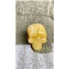 Image 2 : HONEY CALCITE & DECO GLASS SKULL CARVINGS