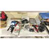 Image 3 : SHELF OF ASSORTED TOOLS INCLUDING; HEAT GUN, BIT SET, LEVEL & MORE