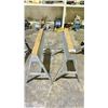 Image 2 : PAIR OF WOOD & ALUMINUM FOLDING SAWHORSES