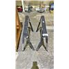 Image 2 : PAIR OF WOOD FOLDING SAWHORSES
