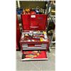 Image 1 : MASTERCRAFT TOOLBOX WITH ASSORTED TOOLS CONTENTS INCLUDING; CAMPBELL HAUSFELD 1/2" AIR IMPACT