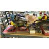 Image 2 : SHELF OF ASSORTED ITEMS INCLUDING; AUTOMOTIVE CARE PRODUCTS, METRIC C-RING SET, TAIL LIGHTS & MORE