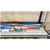 Image 3 : SHELF OF ASSORTED TOOLS INCLUDING; EZRED MR34 TORQUE WRENCH, WRENCH & 4 PAIRS OF BOLT CUTTERS