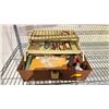 Image 4 : 2 FISHING RODS & TACKLEBOX WITH ASSORTED FISHING CONTENTS