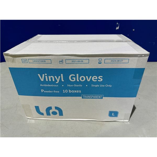 CASE OF LARGE VINYL GLOVES