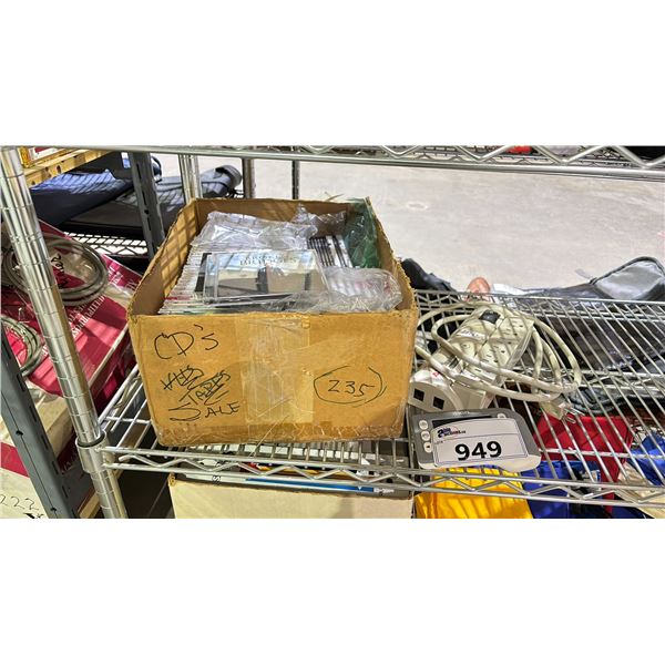LOT OF ASSORTED CD'S, POWER BAR & ION SUPERSIGHT DISPLAY UNIT