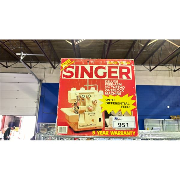 SINGER DELUXE FREE-ARM 3/4 THREAD OVERLOCK MACHINE