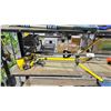 Image 2 : SHELF OF ASSORTED ITEMS INCLUDING; DUAL WORK LIGHT ON TRIPOD, ELECTRIC WEED WHACKER & 20L FUEL CAN
