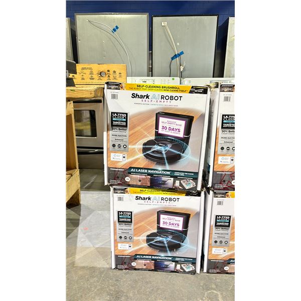 *UNKNOWN WORKING CONDITION* 2 SHARK AI ROBOT SELF-EMPTY ROBOT VACUUMS