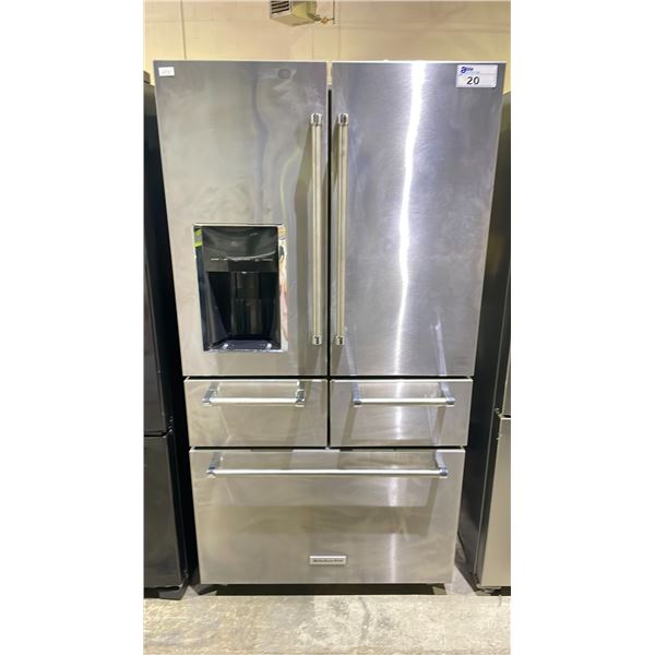 KITCHENAID STAINLESS STEEL FRENCH DOOR FRIDGE WITH PULL-OUT FREEZER