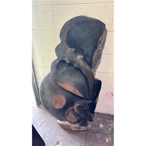 AFRICAN STONE ELEPHANT SCULPTURE