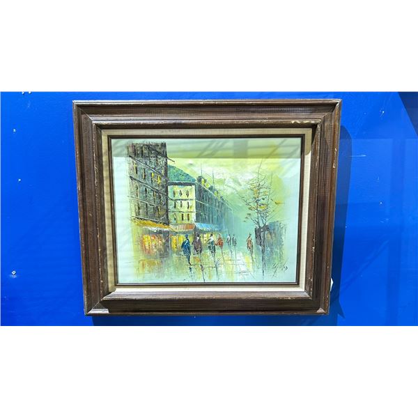 FRAMED ARTIST SIGNED ORIGINAL OIL ON CANVAS 27.5" X 23.5"
