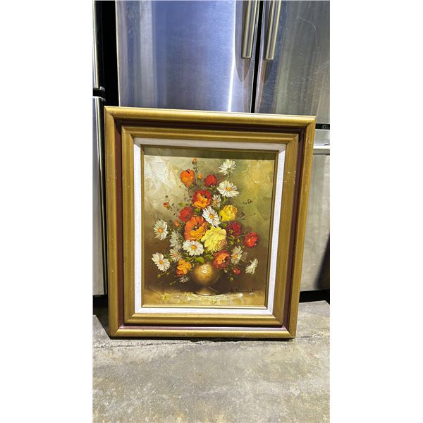 FRAMED ARTIST SIGNED ORIGINAL OIL ON CANVAS 24" X 28"