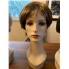 Image 8 : LOT OF 4 MODACRYLIC FIBRE WIGS, GREY & BRUNETTE TONES