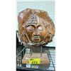 Image 1 : WOODEN BUDDHA ART PIECE ON STAND