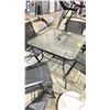 Image 2 : PATIO SET- 4 FOLDING CHAIRS AND GLASS TABLE
