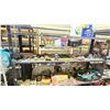Image 1 : SHELF LOT OF ASSORTED; BUNGEE CORDS, WHEELS, HAMMERS AND MORE