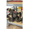 Image 2 : SHELF OF TOOL BELTS INCLUDING; DEWALT, MAKITA AND KUNY'S