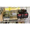 Image 8 : RACK OF ASSORTED ITEMS INCLUDING; CANON PRINTER MX882, MOTO MASTER BATTERY CHARGER, ASSORTED TOOLS