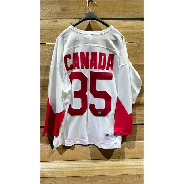 NEW 1972 DWG HERITAGE HOCKEY CLASSICS TEAM CANADA SIGNED BY TONY ESPOSITO SIZE XL WITH COA