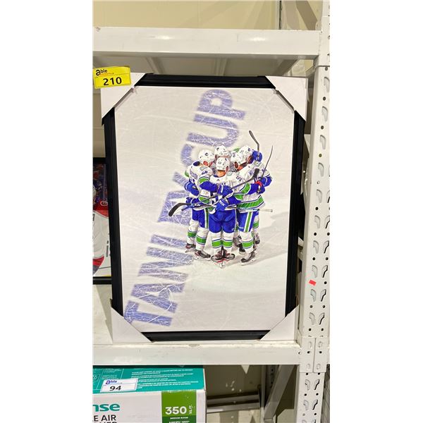 CANUCKS FRAMED CANVAS ART