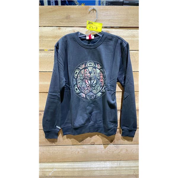 NEW MITCHELL AND NESS NBA VANCOUVER GRIZZLIES TOTEM CREW NECK SWEATER SIZE M