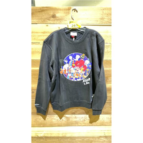 NEW MITCHELL AND NESS SPACE JAM 2 SQUAD CREW NECK SWEATER SIZE L
