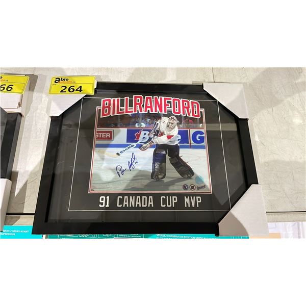 AUTOGRAPHED TEAM CANADA 1991 MVP BILL RANFORD FRAMED PHOTO