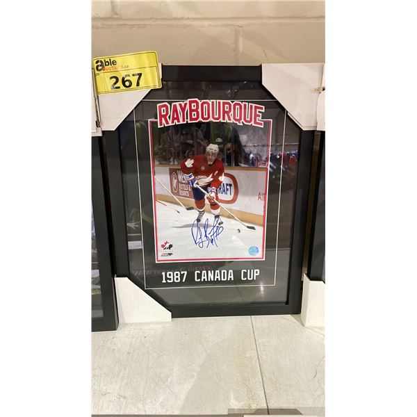 AUTOGRAPHED TEAM CANADA 1987 RAY BOURQUE FRAMED PHOTO