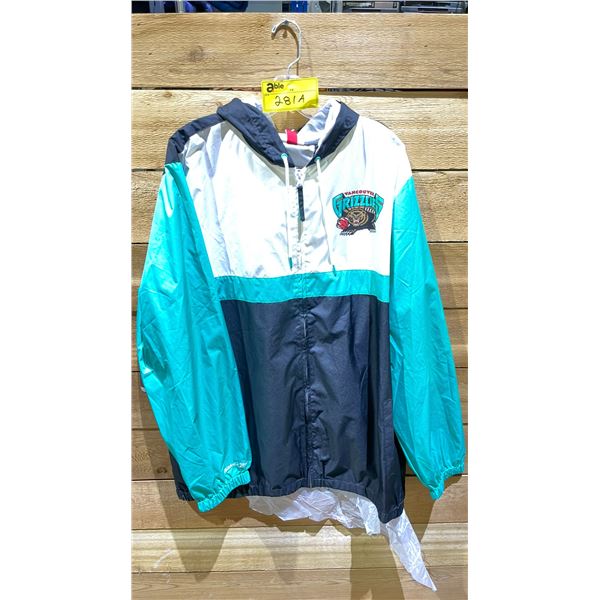 NEW MITCHELL AND NESS NBA HARDWOOD CLASSICS VANCOUVER GRIZZLIES JACKET SIZE 2XL