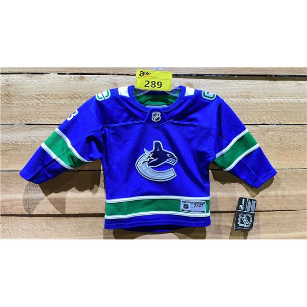 NEW VANCOUVER CANUCKS TODDLER JERSEY SIZE 2/4T