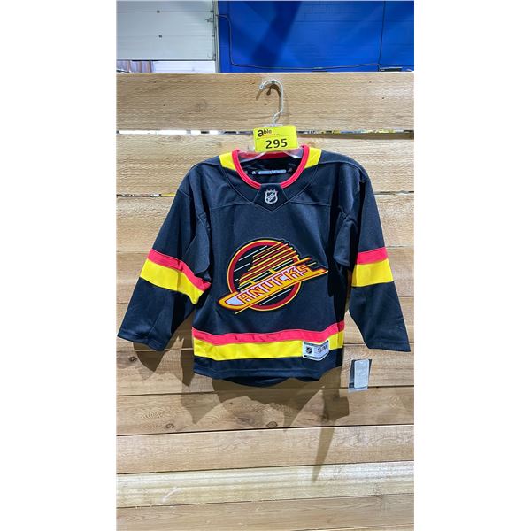 NEW VANCOUVER CANUCKS BLACK SKATE JERSEY SIZE S