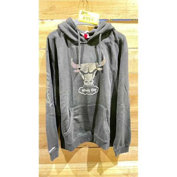 NEW MITCHELL AND NESS CHICAGO BULLS WINDY CITY HOODIE SIZE XL