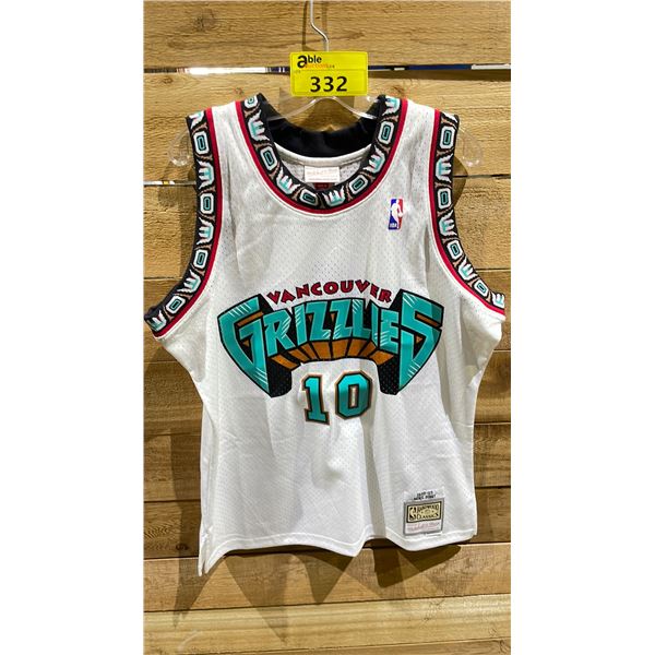 NEW MITCHELL AND NESS HARDWOOD CLASSICS TORONTO GRIZZLIES MIKE BIBBY 1998-99 JERSEY SIZE L