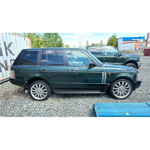*TOW* *R* 2004 LAND ROVER, RANGE ROVER, 4 DR SUV, GREEN, VIN SALME11434A142166,