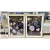 Image 1 : 2 FRAMED FLORAL ART PIECES APPROX 24X32" EACH