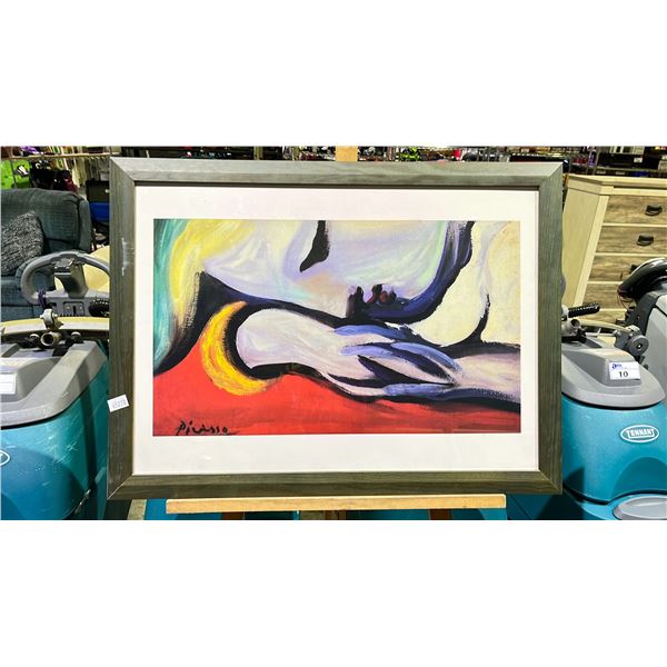 FRAMED PICTURE OF SLEEPING WOMEN BY PICASSO APPROX 31X23"
