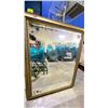 Image 2 : FRAMED MIRROR *HAS STICKERS ON IT* APPROX 46X35.5"