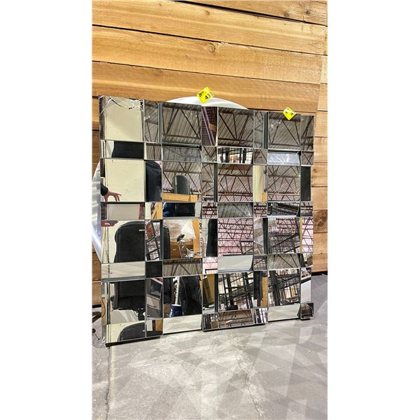 DECORATIVE MIRROR APPROX 40X40" *SOME DAMAGE*